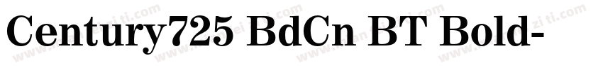 Century725 BdCn BT Bold字体转换